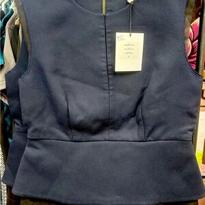 Dianne Von Furstenberg Delian Top Dark Navy